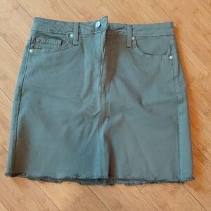 Just Black Olive Mini Skirt